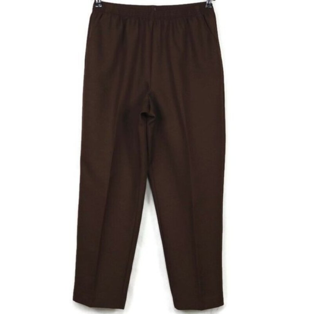 Alfred Dunner‎ Classics Pants Brown Pull On 12 Proportioned Short